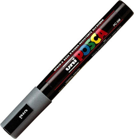Marcatore a base d'acqua Uni Posca PC5M - punta tonda media da 1 8mm a 2 5mm - grigio - Uni Mitsubishi Cancelleria e prodotti per ufficio/Penne matite scrittura e correzione/Marcatori ed evidenziatori/Pennarelli indelebili e marcatori Eurocartuccia - Pavullo, Commerciovirtuoso.it