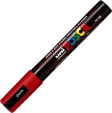 Marcatore a base d'acqua Uni Posca PC5M - punta tonda media da 1 8mm a 2 5mm - rosso - Uni Mitsubishi Cancelleria e prodotti per ufficio/Penne matite scrittura e correzione/Marcatori ed evidenziatori/Pennarelli indelebili e marcatori Eurocartuccia - Pavullo, Commerciovirtuoso.it