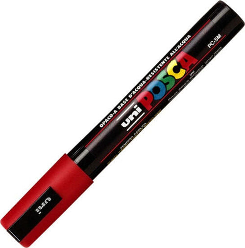 Marcatore a base d'acqua Uni Posca PC5M - punta tonda media da 1 8mm a 2 5mm - rosso - Uni Mitsubishi Cancelleria e prodotti per ufficio/Penne matite scrittura e correzione/Marcatori ed evidenziatori/Pennarelli indelebili e marcatori Eurocartuccia - Pavullo, Commerciovirtuoso.it