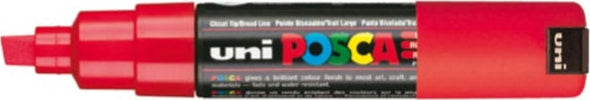 Marcatore a base d'acqua Uni Posca PC8K - punta a scalpello 8 0mm - rosso - Uni Mitsubishi Cancelleria e prodotti per ufficio/Penne matite scrittura e correzione/Marcatori ed evidenziatori/Pennarelli indelebili e marcatori Eurocartuccia - Pavullo, Commerciovirtuoso.it