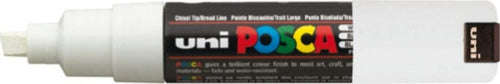 Marcatore a base d'acqua Uni Posca PC8K - punta large a scalpello 8 0mm - bianco - Uni Mitsubishi Cancelleria e prodotti per ufficio/Penne matite scrittura e correzione/Marcatori ed evidenziatori/Pennarelli indelebili e marcatori Eurocartuccia - Pavullo, Commerciovirtuoso.it