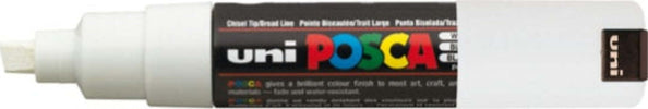 Marcatore a base d'acqua Uni Posca PC8K - punta large a scalpello 8 0mm - bianco - Uni Mitsubishi Cancelleria e prodotti per ufficio/Penne matite scrittura e correzione/Marcatori ed evidenziatori/Pennarelli indelebili e marcatori Eurocartuccia - Pavullo, Commerciovirtuoso.it