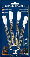 Marcatore a gesso liquido - punta fine da 1 00-2 00 mm - bianco - Securit - conf. 4 pezzi Cancelleria e prodotti per ufficio/Penne matite scrittura e correzione/Marcatori ed evidenziatori/Pennarelli indelebili e marcatori Eurocartuccia - Pavullo, Commerciovirtuoso.it