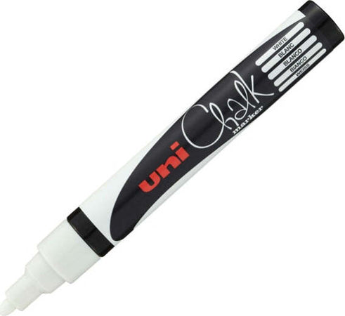 Marcatore a gesso liquido Uni Chalk Marker - punta tonda da 1 80 - 2 50 mm - bianco - Uni Mitsubishi Cancelleria e prodotti per ufficio/Penne matite scrittura e correzione/Marcatori ed evidenziatori/Pennarelli indelebili e marcatori Eurocartuccia - Pavullo, Commerciovirtuoso.it