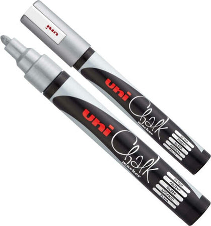 Marcatore a gesso liquido Uni Chalk Marker - punta tonda da 1 80-2 50mm - argento - Uni Mitsubishi Cancelleria e prodotti per ufficio/Penne matite scrittura e correzione/Marcatori ed evidenziatori/Pennarelli indelebili e marcatori Eurocartuccia - Pavullo, Commerciovirtuoso.it