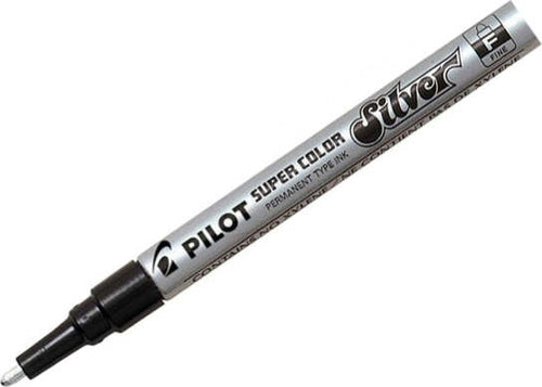 Marcatore a vernice Super Color - argento - punta fine 3 mm - Pilot Cancelleria e prodotti per ufficio/Penne matite scrittura e correzione/Marcatori ed evidenziatori/Pennarelli indelebili e marcatori Eurocartuccia - Pavullo, Commerciovirtuoso.it