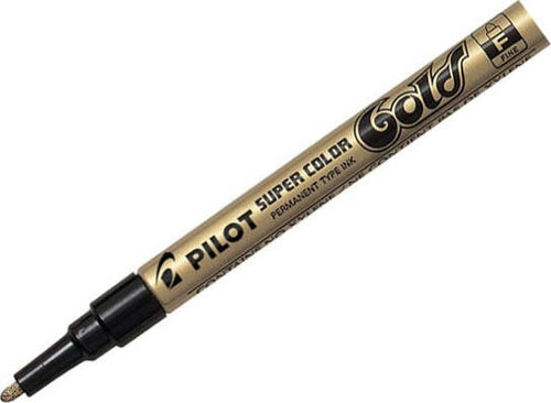 Marcatore a vernice Super Color - punta fine 3 mm - oro - Pilot Cancelleria e prodotti per ufficio/Penne matite scrittura e correzione/Marcatori ed evidenziatori/Pennarelli indelebili e marcatori Eurocartuccia - Pavullo, Commerciovirtuoso.it