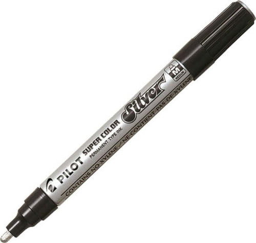 Marcatore a vernice Super Color - punta media 4 5 mm - argento - Pilot Cancelleria e prodotti per ufficio/Penne matite scrittura e correzione/Marcatori ed evidenziatori/Pennarelli indelebili e marcatori Eurocartuccia - Pavullo, Commerciovirtuoso.it
