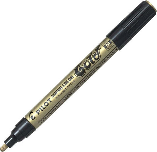 Marcatore a vernice Super Color - punta media 4 5 mm - oro - Pilot Cancelleria e prodotti per ufficio/Penne matite scrittura e correzione/Marcatori ed evidenziatori/Pennarelli indelebili e marcatori Eurocartuccia - Pavullo, Commerciovirtuoso.it