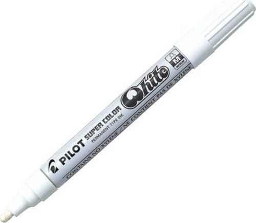 Marcatore a vernice Super Color - punta media 4 5mm - bianco - Pilot Cancelleria e prodotti per ufficio/Penne matite scrittura e correzione/Marcatori ed evidenziatori/Pennarelli indelebili e marcatori Eurocartuccia - Pavullo, Commerciovirtuoso.it