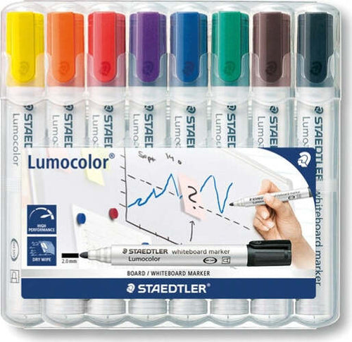 Marcatore cancellabile Lumocolor whiteboard 351 - tratto 2 0 mm - Staedtler - astuccio 8 pezzi Cancelleria e prodotti per ufficio/Penne matite scrittura e correzione/Marcatori ed evidenziatori/Marcatori cancellabili a secco e liquidi Eurocartuccia - Pavullo, Commerciovirtuoso.it