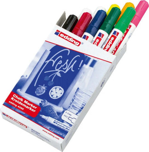 Marcatore Edding 4095 - punta tonda 2 00 - 3 00 mm - 10 colori assortiti - Edding - astuccio 10 pezzi Cancelleria e prodotti per ufficio/Penne matite scrittura e correzione/Marcatori ed evidenziatori/Pennarelli indelebili e marcatori Eurocartuccia - Pavullo, Commerciovirtuoso.it