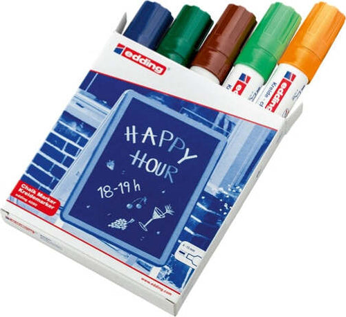 Marcatore Ending 4090 - punta scalpello 4 00 - 15 00 mm - colori assortiti - Edding - astuccio 5 pezzi Cancelleria e prodotti per ufficio/Penne matite scrittura e correzione/Marcatori ed evidenziatori/Pennarelli indelebili e marcatori Eurocartuccia - Pavullo, Commerciovirtuoso.it