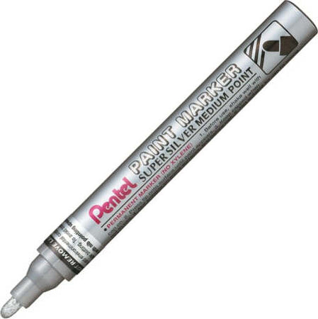 Marcatore Paint Marker Linea Amiko - punta media 4 50mm - argento - Pentel Cancelleria e prodotti per ufficio/Penne matite scrittura e correzione/Marcatori ed evidenziatori/Pennarelli indelebili e marcatori Eurocartuccia - Pavullo, Commerciovirtuoso.it