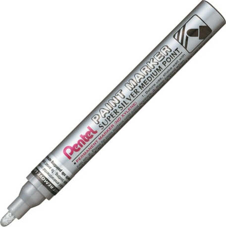 Marcatore Paint Marker Linea Amiko - punta media 4 50mm - argento - Pentel Cancelleria e prodotti per ufficio/Penne matite scrittura e correzione/Marcatori ed evidenziatori/Pennarelli indelebili e marcatori Eurocartuccia - Pavullo, Commerciovirtuoso.it
