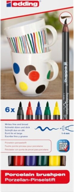 Marcatore per porcellana E4200 - colori assortiti - Edding - astuccio 6 pezzi Cancelleria e prodotti per ufficio/Penne matite scrittura e correzione/Marcatori ed evidenziatori/Pennarelli indelebili e marcatori Eurocartuccia - Pavullo, Commerciovirtuoso.it