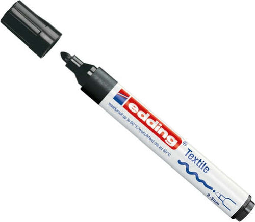 Marcatore per tessuto 4500 - punta tonda 2 - 3 mm - nero - Edding Cancelleria e prodotti per ufficio/Penne matite scrittura e correzione/Marcatori ed evidenziatori/Pennarelli indelebili e marcatori Eurocartuccia - Pavullo, Commerciovirtuoso.it