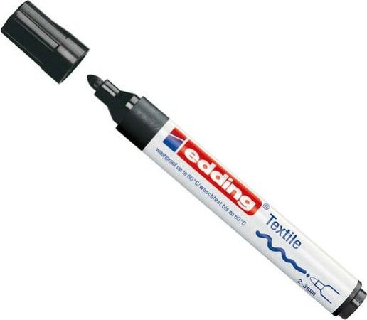 Marcatore per tessuto 4500 - punta tonda 2 - 3 mm - nero - Edding Cancelleria e prodotti per ufficio/Penne matite scrittura e correzione/Marcatori ed evidenziatori/Pennarelli indelebili e marcatori Eurocartuccia - Pavullo, Commerciovirtuoso.it