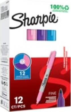 Marcatore permanente - punta fine 1.0 mm - colori assortiti - Sharpie - conf. 12 pezzi Cancelleria e prodotti per ufficio/Penne matite scrittura e correzione/Marcatori ed evidenziatori/Pennarelli indelebili e marcatori Eurocartuccia - Pavullo, Commerciovirtuoso.it