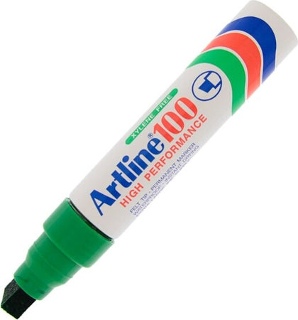 Marcatore permanente A 100 - punta scalpello jumbo - 7 50 - 12 00 mm - verde - Artline Cancelleria e prodotti per ufficio/Penne matite scrittura e correzione/Marcatori ed evidenziatori/Pennarelli indelebili e marcatori Eurocartuccia - Pavullo, Commerciovirtuoso.it