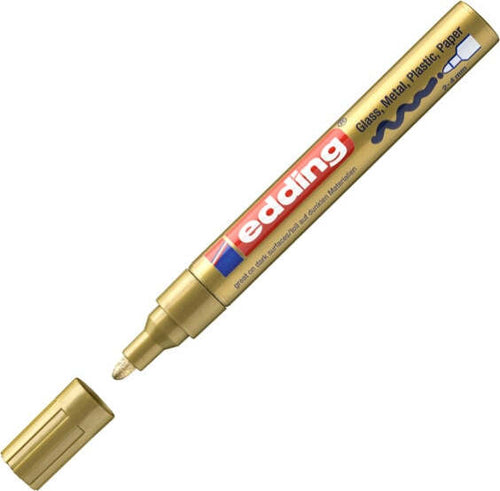 Marcatore permanente a vernice 750 - punta 2 - 4 mm - oro - Edding Cancelleria e prodotti per ufficio/Penne matite scrittura e correzione/Marcatori ed evidenziatori/Pennarelli indelebili e marcatori Eurocartuccia - Pavullo, Commerciovirtuoso.it