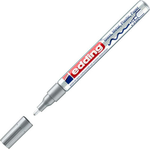 Marcatore permanente a vernice 751 - punta 1 - 2 mm - argento - Edding Cancelleria e prodotti per ufficio/Penne matite scrittura e correzione/Marcatori ed evidenziatori/Pennarelli indelebili e marcatori Eurocartuccia - Pavullo, Commerciovirtuoso.it
