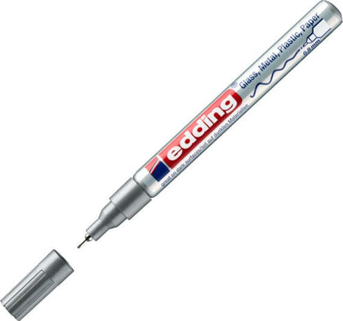 Marcatore permanente a vernice 780 - punta 0 8 mm - argento - Edding Cancelleria e prodotti per ufficio/Penne matite scrittura e correzione/Marcatori ed evidenziatori/Pennarelli indelebili e marcatori Eurocartuccia - Pavullo, Commerciovirtuoso.it