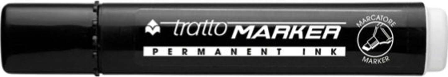 Marcatore permanente Marker - punta a scalpello - tratto 6 50mm - nero - Tratto [multipack] 12 pezzi Cancelleria e prodotti per ufficio/Penne matite scrittura e correzione/Marcatori ed evidenziatori/Pennarelli indelebili e marcatori Eurocartuccia - Pavullo, Commerciovirtuoso.it