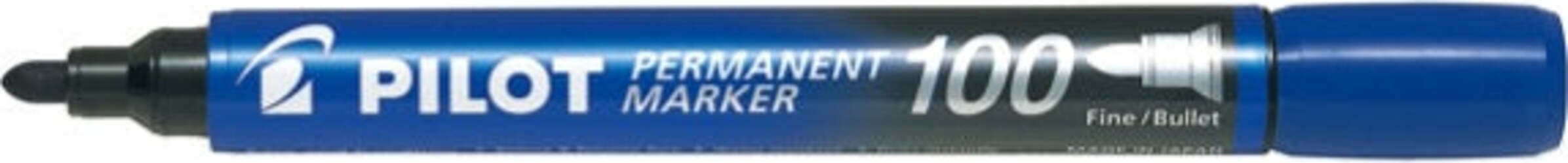 Marcatore Permanente Markers 100 - punta tonda 4 50mm - blu - Pilot [multipack] 12 pezzi Cancelleria e prodotti per ufficio/Penne matite scrittura e correzione/Marcatori ed evidenziatori/Pennarelli indelebili e marcatori Eurocartuccia - Pavullo, Commerciovirtuoso.it