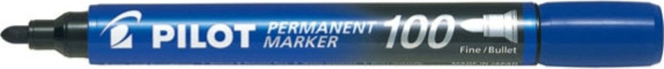Marcatore Permanente Markers 100 - punta tonda 4 50mm - blu - Pilot [multipack] 12 pezzi Cancelleria e prodotti per ufficio/Penne matite scrittura e correzione/Marcatori ed evidenziatori/Pennarelli indelebili e marcatori Eurocartuccia - Pavullo, Commerciovirtuoso.it