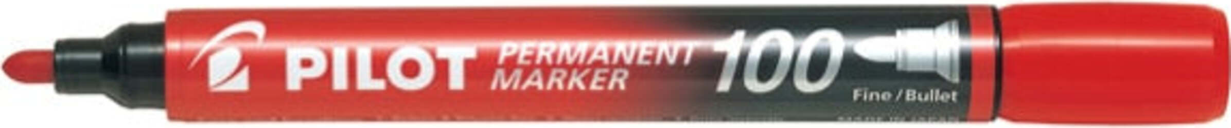 Marcatore Permanente Markers 100 - punta tonda 4 50mm - rosso - Pilot [multipack] 12 pezzi Cancelleria e prodotti per ufficio/Penne matite scrittura e correzione/Marcatori ed evidenziatori/Pennarelli indelebili e marcatori Eurocartuccia - Pavullo, Commerciovirtuoso.it