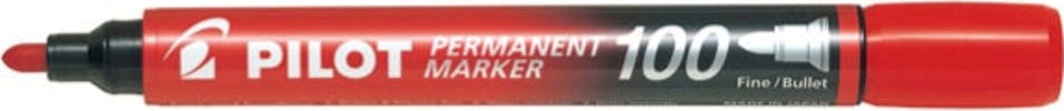 Marcatore Permanente Markers 100 - punta tonda 4 50mm - rosso - Pilot [multipack] 12 pezzi Cancelleria e prodotti per ufficio/Penne matite scrittura e correzione/Marcatori ed evidenziatori/Pennarelli indelebili e marcatori Eurocartuccia - Pavullo, Commerciovirtuoso.it