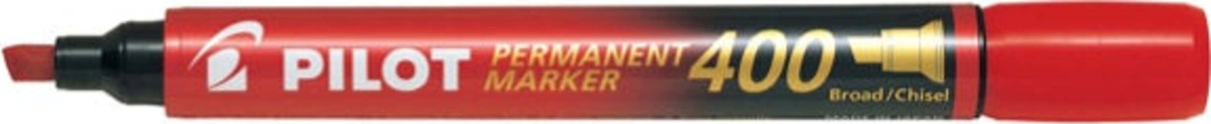 Marcatore Permanente Markers 400 - punta a scalpello 4 50mm - rosso - Pilot [multipack] 12 pezzi Cancelleria e prodotti per ufficio/Penne matite scrittura e correzione/Marcatori ed evidenziatori/Pennarelli indelebili e marcatori Eurocartuccia - Pavullo, Commerciovirtuoso.it