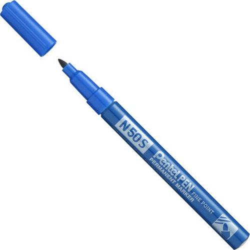 Marcatore permanente N50S - punta tonda - blu - Pentel Cancelleria e prodotti per ufficio/Penne matite scrittura e correzione/Marcatori ed evidenziatori/Pennarelli indelebili e marcatori Eurocartuccia - Pavullo, Commerciovirtuoso.it