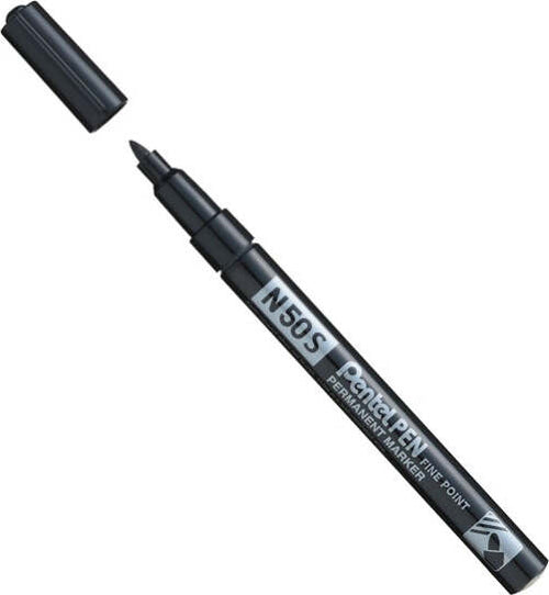Marcatore permanente N50S - punta tonda - nero - Pentel Cancelleria e prodotti per ufficio/Penne matite scrittura e correzione/Marcatori ed evidenziatori/Pennarelli indelebili e marcatori Eurocartuccia - Pavullo, Commerciovirtuoso.it