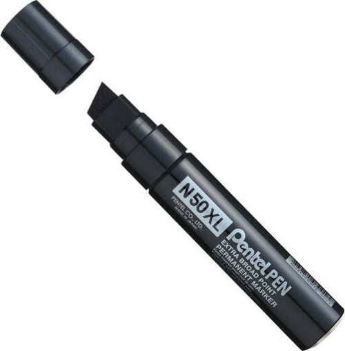 Marcatore permanente N50XL - punta scalpello - nero - Pentel Cancelleria e prodotti per ufficio/Penne matite scrittura e correzione/Marcatori ed evidenziatori/Pennarelli indelebili e marcatori Eurocartuccia - Pavullo, Commerciovirtuoso.it