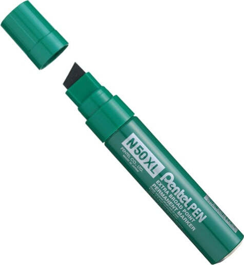 Marcatore permanente N50XL - punta scalpello - verde - Pentel Cancelleria e prodotti per ufficio/Penne matite scrittura e correzione/Marcatori ed evidenziatori/Pennarelli indelebili e marcatori Eurocartuccia - Pavullo, Commerciovirtuoso.it