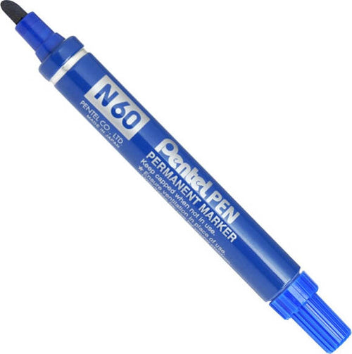 Marcatore permanente N60 - punta scalpello - blu - Pentel Cancelleria e prodotti per ufficio/Penne matite scrittura e correzione/Marcatori ed evidenziatori/Pennarelli indelebili e marcatori Eurocartuccia - Pavullo, Commerciovirtuoso.it