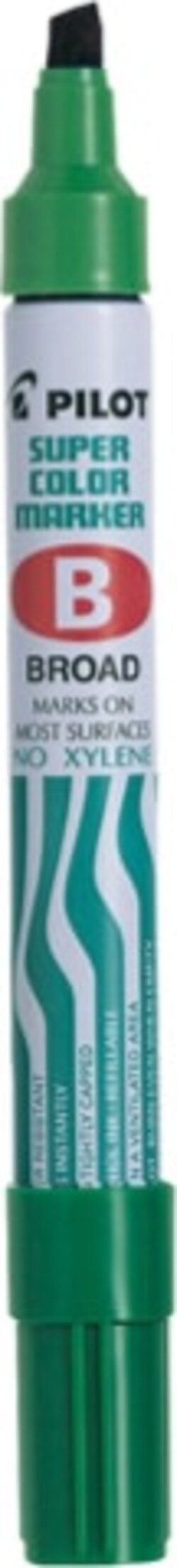 Marcatore Super Color - permanente - punta a scalpello 4 5 mm - verde - Pilot Cancelleria e prodotti per ufficio/Penne matite scrittura e correzione/Marcatori ed evidenziatori/Pennarelli indelebili e marcatori Eurocartuccia - Pavullo, Commerciovirtuoso.it