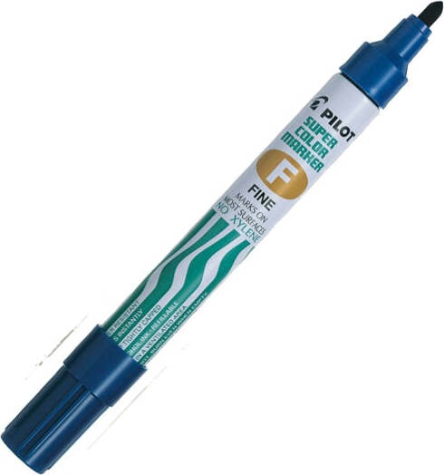 Marcatore Super Color - permanente - punta fine 4 mm - blu - Pilot Cancelleria e prodotti per ufficio/Penne matite scrittura e correzione/Marcatori ed evidenziatori/Pennarelli indelebili e marcatori Eurocartuccia - Pavullo, Commerciovirtuoso.it