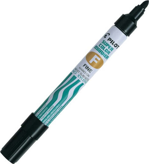 Marcatore Super Color - permanente - punta fine 4 mm - nero - Pilot Cancelleria e prodotti per ufficio/Penne matite scrittura e correzione/Marcatori ed evidenziatori/Pennarelli indelebili e marcatori Eurocartuccia - Pavullo, Commerciovirtuoso.it