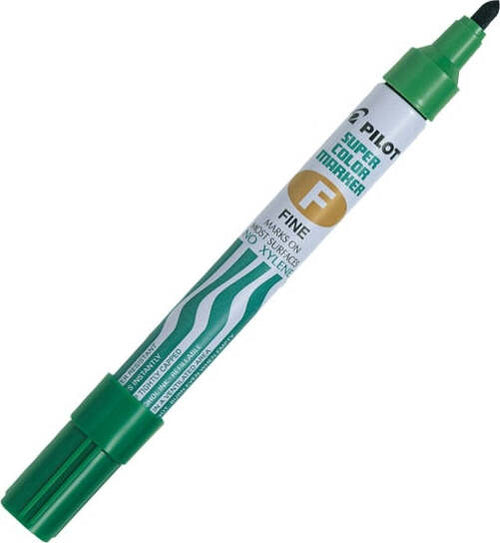 Marcatore Super Color - permanente - punta fine 4 mm - verde - Pilot Cancelleria e prodotti per ufficio/Penne matite scrittura e correzione/Marcatori ed evidenziatori/Pennarelli indelebili e marcatori Eurocartuccia - Pavullo, Commerciovirtuoso.it
