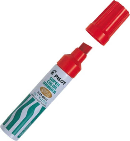 Marcatore Super Color - permanente - punta maxi da 12 5 mm - rosso - Pilot Cancelleria e prodotti per ufficio/Penne matite scrittura e correzione/Marcatori ed evidenziatori/Pennarelli indelebili e marcatori Eurocartuccia - Pavullo, Commerciovirtuoso.it