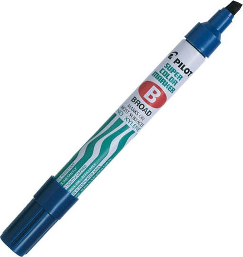 Marcatore Super Color - permanente - punta scalpello 5 mm - blu - Pilot Cancelleria e prodotti per ufficio/Penne matite scrittura e correzione/Marcatori ed evidenziatori/Pennarelli indelebili e marcatori Eurocartuccia - Pavullo, Commerciovirtuoso.it