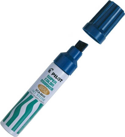 Marcatore Super Color - permanente punta maxi 12 5 mm - blu - Pilot Cancelleria e prodotti per ufficio/Penne matite scrittura e correzione/Marcatori ed evidenziatori/Pennarelli indelebili e marcatori Eurocartuccia - Pavullo, Commerciovirtuoso.it