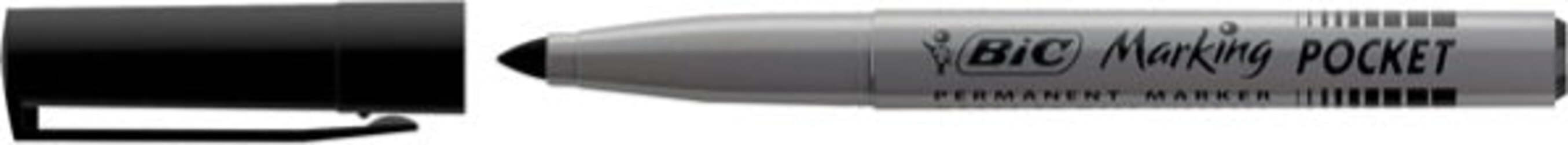 Marcatori permanente Marking a base d'alcool - punta pocket tonda 1 10mm - nero - Bic - conf. 12 pezzi Cancelleria e prodotti per ufficio/Penne matite scrittura e correzione/Marcatori ed evidenziatori/Pennarelli indelebili e marcatori Eurocartuccia - Pavullo, Commerciovirtuoso.it