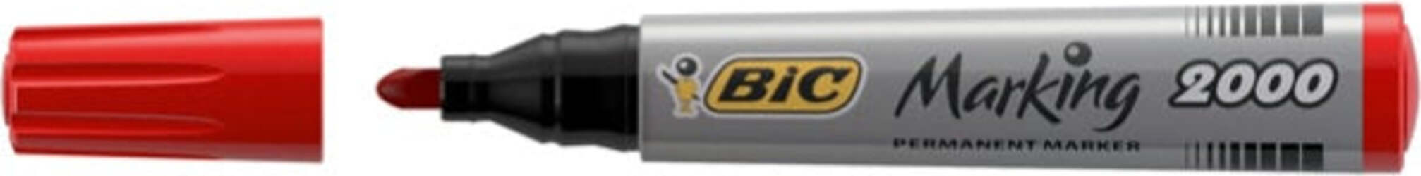 Marcatori permanente Marking a base d'alcool - punta tonda 1 70mm - rosso - Bic - conf. 12 pezzi Cancelleria e prodotti per ufficio/Penne matite scrittura e correzione/Marcatori ed evidenziatori/Pennarelli indelebili e marcatori Eurocartuccia - Pavullo, Commerciovirtuoso.it