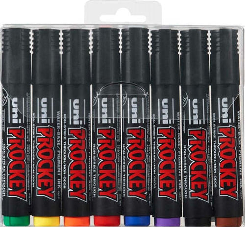 Marcatori Uni Prockey M126 - punta a scalpello 1 00 - 5 70 mm - colori assortiti - Uni Mitsubishi - astuccio 8 pezzi Cancelleria e prodotti per ufficio/Penne matite scrittura e correzione/Marcatori ed evidenziatori/Pennarelli indelebili e marcatori Eurocartuccia - Pavullo, Commerciovirtuoso.it