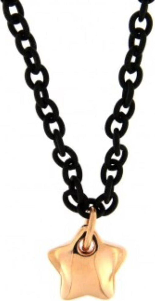 Marcello-Pane---COLLANA-CON-CATENA-RUBBER-NERA-E-CIONDOLO-STELLA