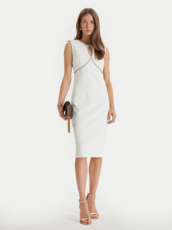 MAYE SL CHAIN MIDI DRESS